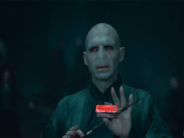 Lord Voldemart from 'Harry Potter' is armed with Yarosh's card too